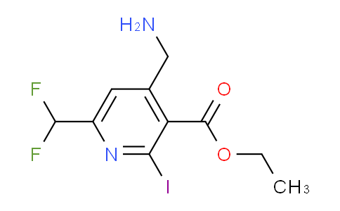 Ethyl 4-(aminomethyl)-6-(difluoromethyl)-2-iodopyridine-3-carboxylate