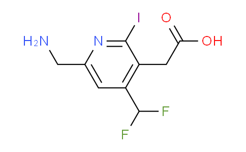 6-(Aminomethyl)-4-(difluoromethyl)-2-iodopyridine-3-acetic acid