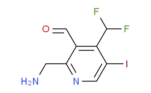 2-(Aminomethyl)-4-(difluoromethyl)-5-iodopyridine-3-carboxaldehyde