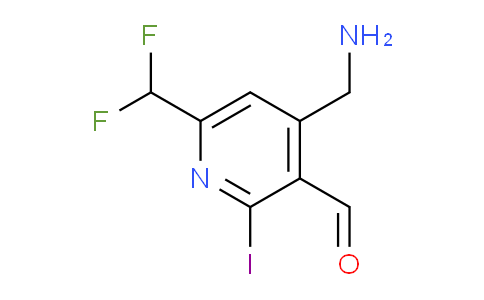 4-(Aminomethyl)-6-(difluoromethyl)-2-iodopyridine-3-carboxaldehyde
