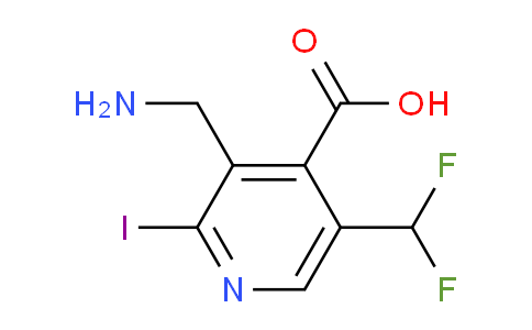 3-(Aminomethyl)-5-(difluoromethyl)-2-iodopyridine-4-carboxylic acid