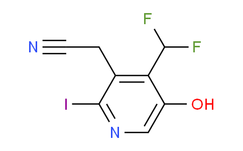 4-(Difluoromethyl)-5-hydroxy-2-iodopyridine-3-acetonitrile