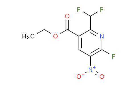 Ethyl 2-(difluoromethyl)-6-fluoro-5-nitropyridine-3-carboxylate