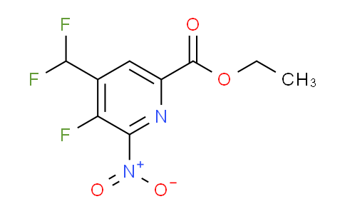 Ethyl 4-(difluoromethyl)-3-fluoro-2-nitropyridine-6-carboxylate
