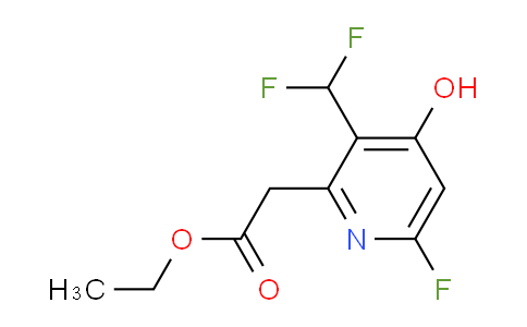 Ethyl 3-(difluoromethyl)-6-fluoro-4-hydroxypyridine-2-acetate