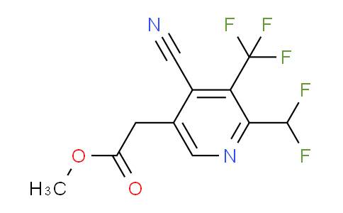 Methyl 4-cyano-2-(difluoromethyl)-3-(trifluoromethyl)pyridine-5-acetate