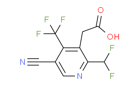 AM222488 | 1805034-53-0 | 5-Cyano-2-(difluoromethyl)-4-(trifluoromethyl)pyridine-3-acetic acid