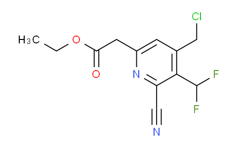 Ethyl 4-(chloromethyl)-2-cyano-3-(difluoromethyl)pyridine-6-acetate