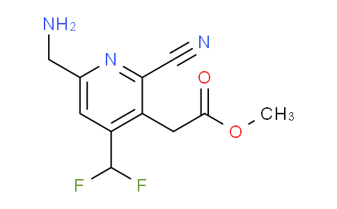 Methyl 6-(aminomethyl)-2-cyano-4-(difluoromethyl)pyridine-3-acetate