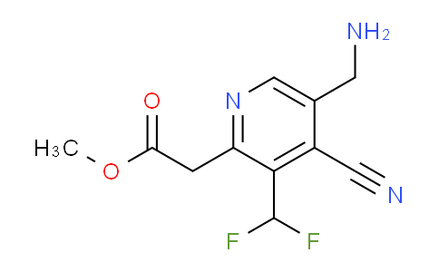 Methyl 5-(aminomethyl)-4-cyano-3-(difluoromethyl)pyridine-2-acetate
