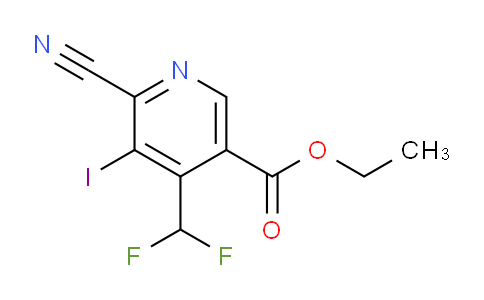 Ethyl 2-cyano-4-(difluoromethyl)-3-iodopyridine-5-carboxylate