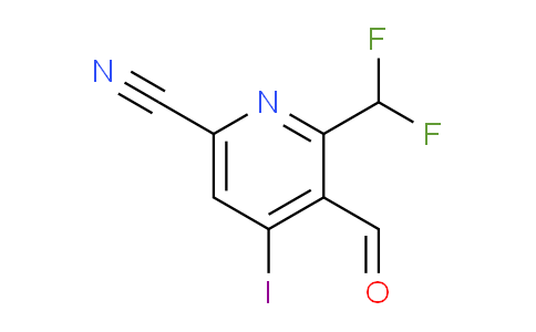 6-Cyano-2-(difluoromethyl)-4-iodopyridine-3-carboxaldehyde