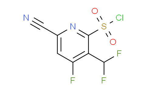 6-Cyano-3-(difluoromethyl)-4-fluoropyridine-2-sulfonyl chloride