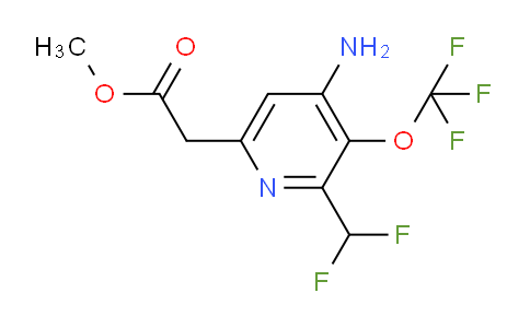 AM22265 | 1804611-80-0 | Methyl 4-amino-2-(difluoromethyl)-3-(trifluoromethoxy)pyridine-6-acetate