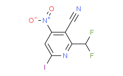 3-Cyano-2-(difluoromethyl)-6-iodo-4-nitropyridine