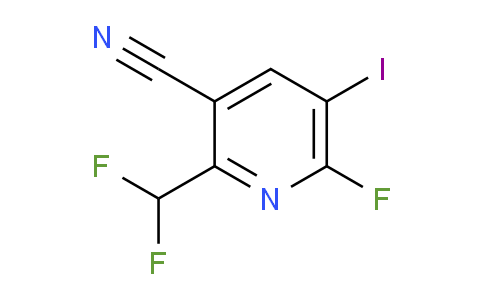 3-Cyano-2-(difluoromethyl)-6-fluoro-5-iodopyridine