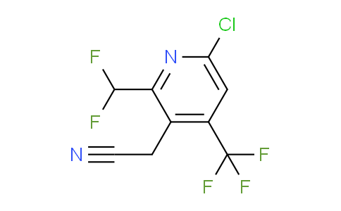 6-Chloro-2-(difluoromethyl)-4-(trifluoromethyl)pyridine-3-acetonitrile