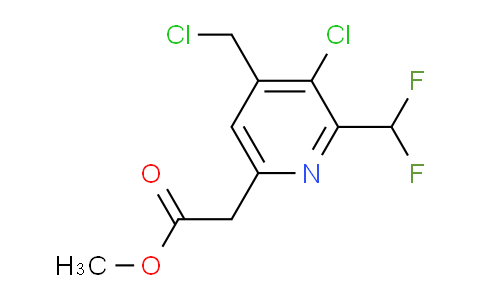 Methyl 3-chloro-4-(chloromethyl)-2-(difluoromethyl)pyridine-6-acetate