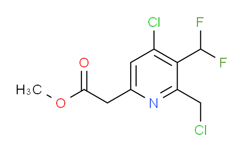 Methyl 4-chloro-2-(chloromethyl)-3-(difluoromethyl)pyridine-6-acetate