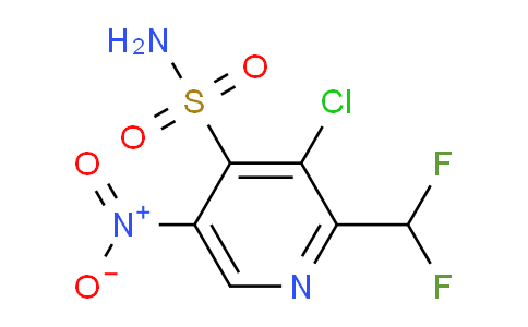 3-Chloro-2-(difluoromethyl)-5-nitropyridine-4-sulfonamide