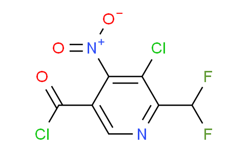 3-Chloro-2-(difluoromethyl)-4-nitropyridine-5-carbonyl chloride