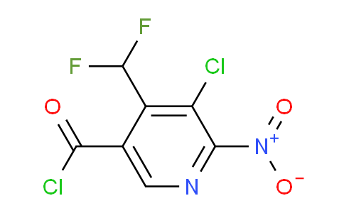 3-Chloro-4-(difluoromethyl)-2-nitropyridine-5-carbonyl chloride