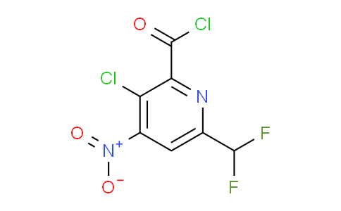 3-Chloro-6-(difluoromethyl)-4-nitropyridine-2-carbonyl chloride