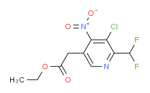 Ethyl 3-chloro-2-(difluoromethyl)-4-nitropyridine-5-acetate