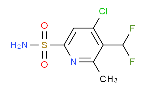 4-Chloro-3-(difluoromethyl)-2-methylpyridine-6-sulfonamide