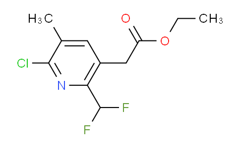 Ethyl 2-chloro-6-(difluoromethyl)-3-methylpyridine-5-acetate