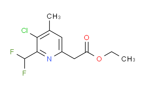 Ethyl 3-chloro-2-(difluoromethyl)-4-methylpyridine-6-acetate
