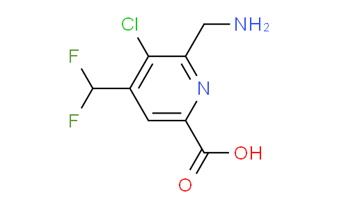 2-(Aminomethyl)-3-chloro-4-(difluoromethyl)pyridine-6-carboxylic acid