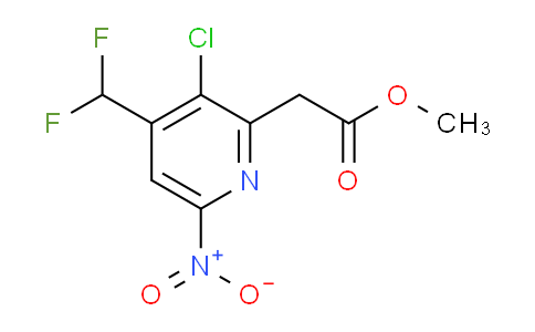 Methyl 3-chloro-4-(difluoromethyl)-6-nitropyridine-2-acetate