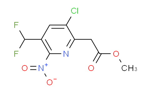 Methyl 3-chloro-5-(difluoromethyl)-6-nitropyridine-2-acetate