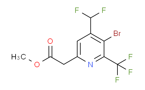 AM222913 | 1805342-37-3 | Methyl 3-bromo-4-(difluoromethyl)-2-(trifluoromethyl)pyridine-6-acetate