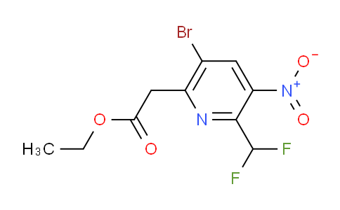 Ethyl 5-bromo-2-(difluoromethyl)-3-nitropyridine-6-acetate