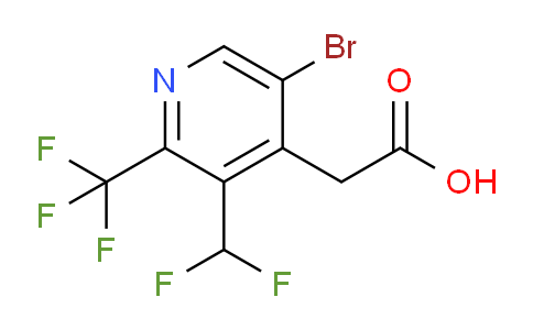 5-Bromo-3-(difluoromethyl)-2-(trifluoromethyl)pyridine-4-acetic acid