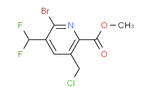 AM223086 | 1806871-53-3 | Methyl 2-bromo-5-(chloromethyl)-3-(difluoromethyl)pyridine-6-carboxylate