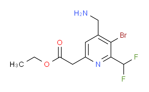 AM223126 | 1805354-71-5 | Ethyl 4-(aminomethyl)-3-bromo-2-(difluoromethyl)pyridine-6-acetate