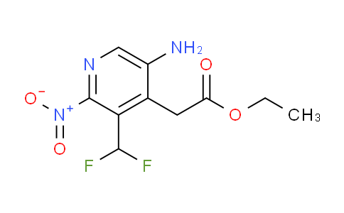 Ethyl 5-amino-3-(difluoromethyl)-2-nitropyridine-4-acetate