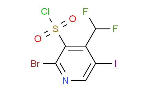 2-Bromo-4-(difluoromethyl)-5-iodopyridine-3-sulfonyl chloride