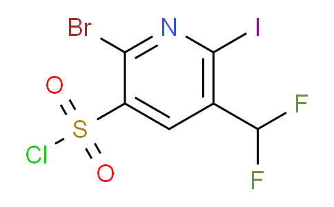 2-Bromo-5-(difluoromethyl)-6-iodopyridine-3-sulfonyl chloride