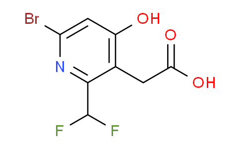 6-Bromo-2-(difluoromethyl)-4-hydroxypyridine-3-acetic acid