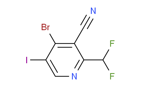 4-Bromo-3-cyano-2-(difluoromethyl)-5-iodopyridine