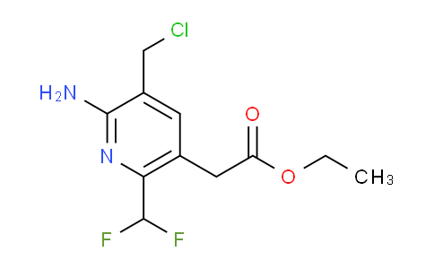 Ethyl 2-amino-3-(chloromethyl)-6-(difluoromethyl)pyridine-5-acetate