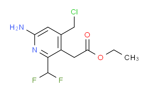 Ethyl 6-amino-4-(chloromethyl)-2-(difluoromethyl)pyridine-3-acetate