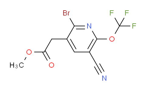 Methyl 2-bromo-5-cyano-6-(trifluoromethoxy)pyridine-3-acetate
