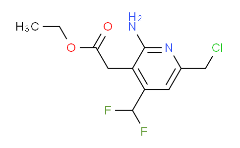 Ethyl 2-amino-6-(chloromethyl)-4-(difluoromethyl)pyridine-3-acetate