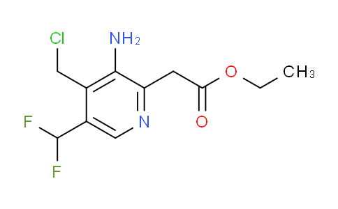 Ethyl 3-amino-4-(chloromethyl)-5-(difluoromethyl)pyridine-2-acetate