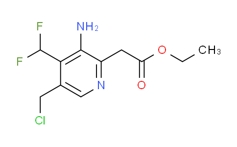 Ethyl 3-amino-5-(chloromethyl)-4-(difluoromethyl)pyridine-2-acetate
